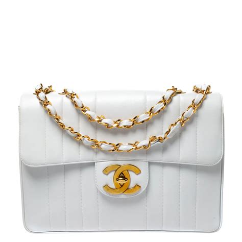 chanel white classic flap|vintage chanel classic flap.